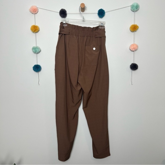 Athleta Skyline Plaid Brown High Waisted Pants - Picture 7 of 7